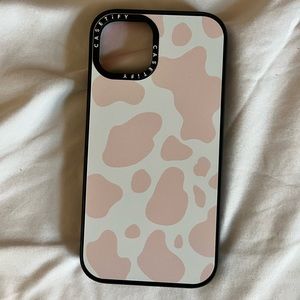 Casetify iPhone 13 Pink Cowprint Impact Case